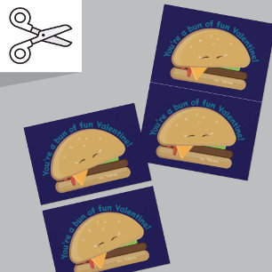 De Remerciements Carte Cheeseburger Cuttable pour enfants Saint-Val