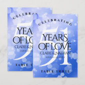 De Remerciements Carte Chic 51st Sapphire Mariage Anniversaire (Devant / Derrière)