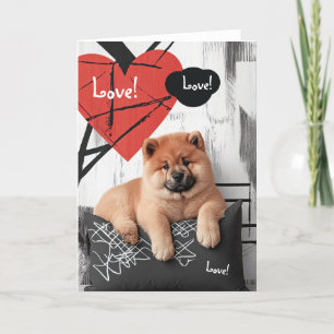 De Remerciements Carte Chow Chow Valentine