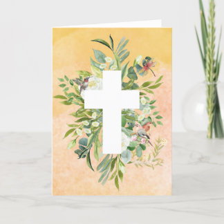 De Remerciements Carte Chrétienne Vide Aquarelle Croix N'importe qu