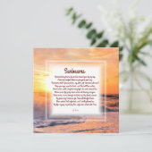 De Remerciements Carte Christian Poem Note "Sunbeams" (Debout devant)