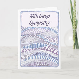 De Remerciements Carte Christian Sympathy Striations violettes Desi