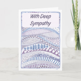 De Remerciements Carte Christian Sympathy Striations violettes Desi