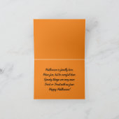 De Remerciements Carte Citrouille sculptée Halloween (Intérieur)