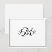 De Remerciements Carte classique Monogram Flourish Script Note (Devant / Derrière)