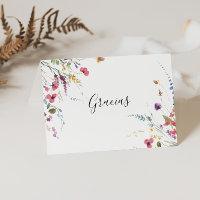 Carte classique Wild Colorful Mariage plié Gracias