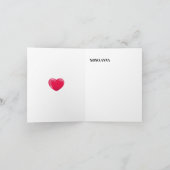 De Remerciements Carte coeur rouge simple (Intérieur)