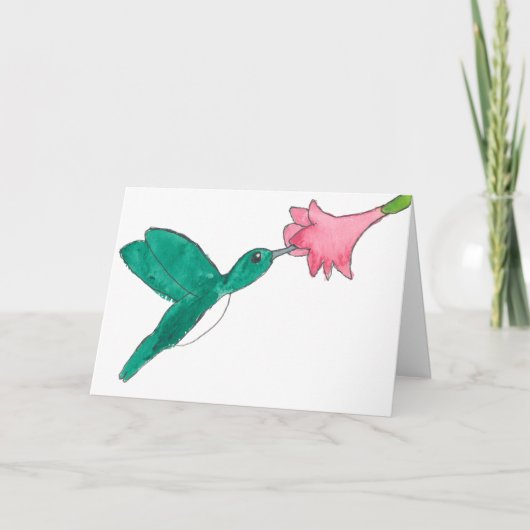 De Remerciements Carte Colibri (Devant)