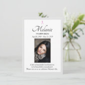 De Remerciements Carte commémorative (Debout devant)