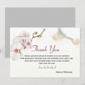 De Remerciements Carte commémorative GreyMerci Floral Élégant (Devant / Derrière)