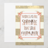 De Remerciements Carte Confetti (Devant / Derrière)