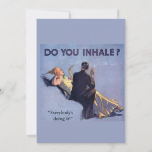 De Remerciements Carte Couple Glamor des années 1920 Vous inhalez?