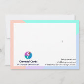 De Remerciements Carte Couronnée Sans Texte (Dos)
