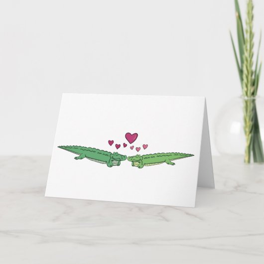 De Remerciements Carte Crocodile I Love You Card (Devant)