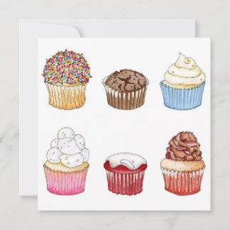 De Remerciements Carte Cupcake