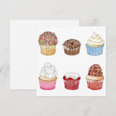 De Remerciements Carte Cupcake (Devant / Derrière)