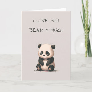 De Remerciements Carte Cute Panda Bear Anniversaire ou Valentine