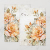 De Remerciements Carte d'absence (Devant / Derrière)