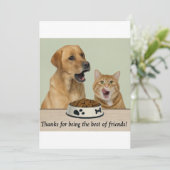 De Remerciements Carte d'amitié (Debout devant)