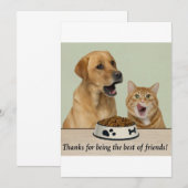 De Remerciements Carte d'amitié (Devant / Derrière)