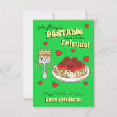 De Remerciements Carte d'amitié Saint-Valentin Spaghetti (Devant)