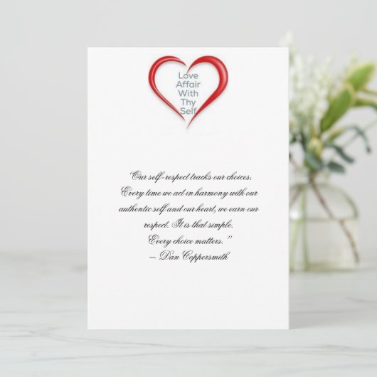 De Remerciements Carte d'amour-propre (Debout devant)