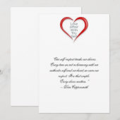 De Remerciements Carte d'amour-propre (Devant / Derrière)