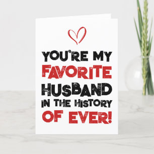De Remerciements Carte d'amour sarcastique amusante du mari favori