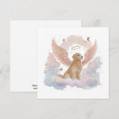 De Remerciements Carte d'ange Golden Retriever (Devant / Derrière)
