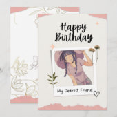 De Remerciements Carte d'anniversaire (Devant / Derrière)