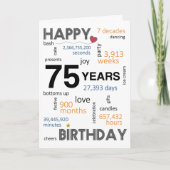 De Remerciements Carte d'anniversaire 75e (Devant)