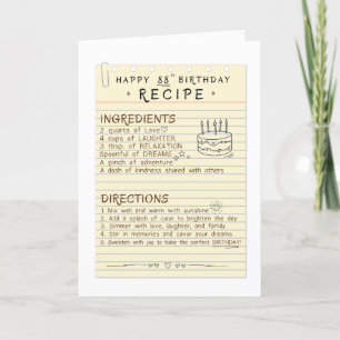 De Remerciements Carte d'anniversaire 88e pour grand-mère