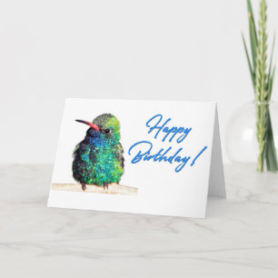 De Remerciements Carte d'anniversaire à bec large Hummingbird Photo
