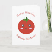 De Remerciements Carte d'anniversaire à la tomate mignonne (Devant)
