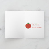 De Remerciements Carte d'anniversaire à la tomate mignonne (Intérieur)