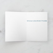 De Remerciements Carte d'anniversaire à thème Fleurs bleues (Intérieur)