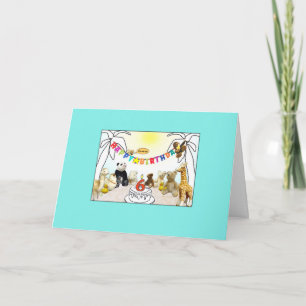 De Remerciements Carte d'anniversaire avec bougie numérotée 6 et an