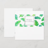 De Remerciements Carte d'anniversaire Banana Leaf (Devant / Derrière)