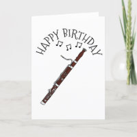 Carte d'anniversaire Bassoonist Woodwind Musicien