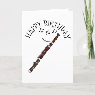 De Remerciements Carte d'anniversaire Bassoonist Woodwind Musicien