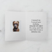 DE REMERCIEMENTS CARTE D'ANNIVERSAIRE BATTUE (Intérieur)