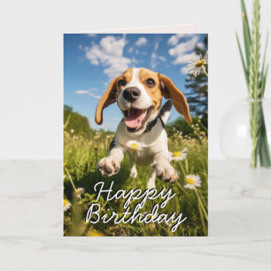 De Remerciements Carte d'anniversaire Beagle personnalisée