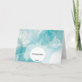 De Remerciements Carte d'anniversaire bleu Abstrait esthétique (Dos)