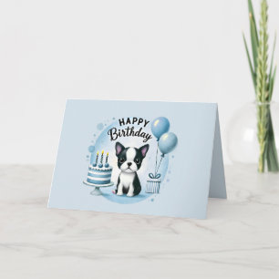 De Remerciements Carte d'anniversaire Boston Terrier - impression a