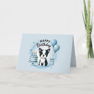 De Remerciements Carte d'anniversaire Boston Terrier - impression a