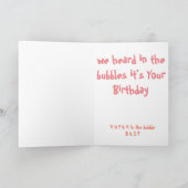 De Remerciements Carte d'anniversaire bulle (Intérieur)