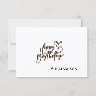 De Remerciements Carte d'anniversaire classique noir et blanc pour