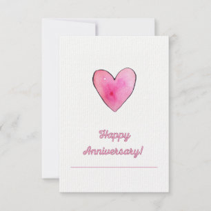 De Remerciements Carte d'anniversaire d'aquarelle