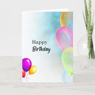De Remerciements Carte d'anniversaire des ballons