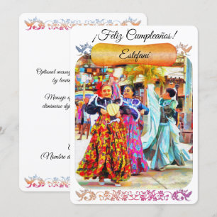 De Remerciements Carte d'anniversaire des danseurs mexicains du Fes